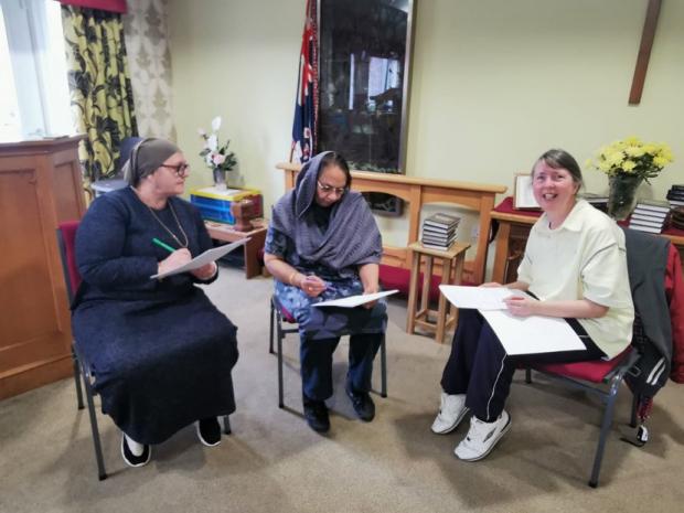 Aisha and two of the other carers who completed the six week course