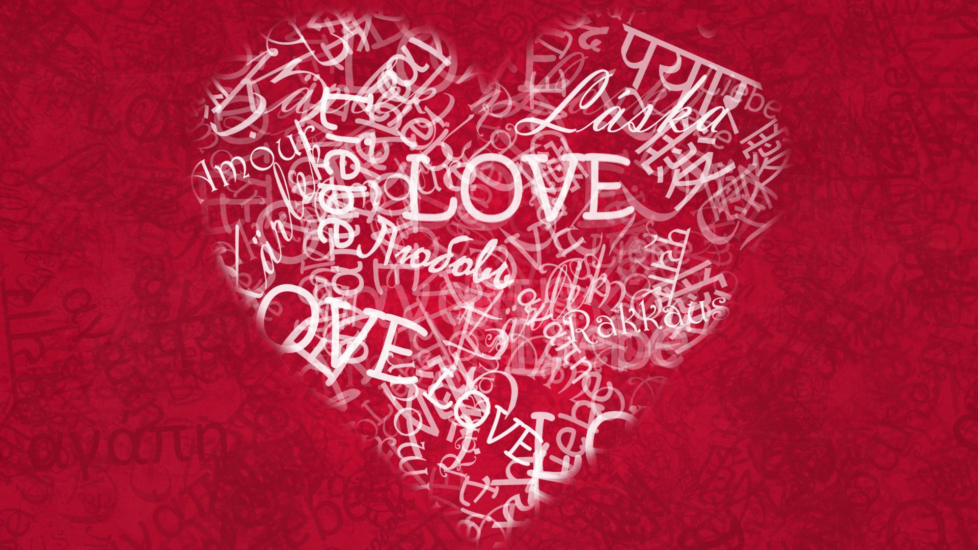 Надписи любовь на разных языках