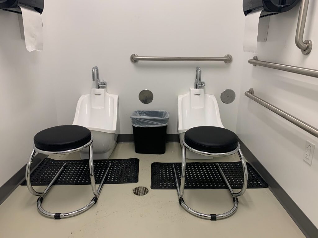 Hand and feet washing stations — also known as ablution stations — are also available for employees. (KSTP/Ben Henry)