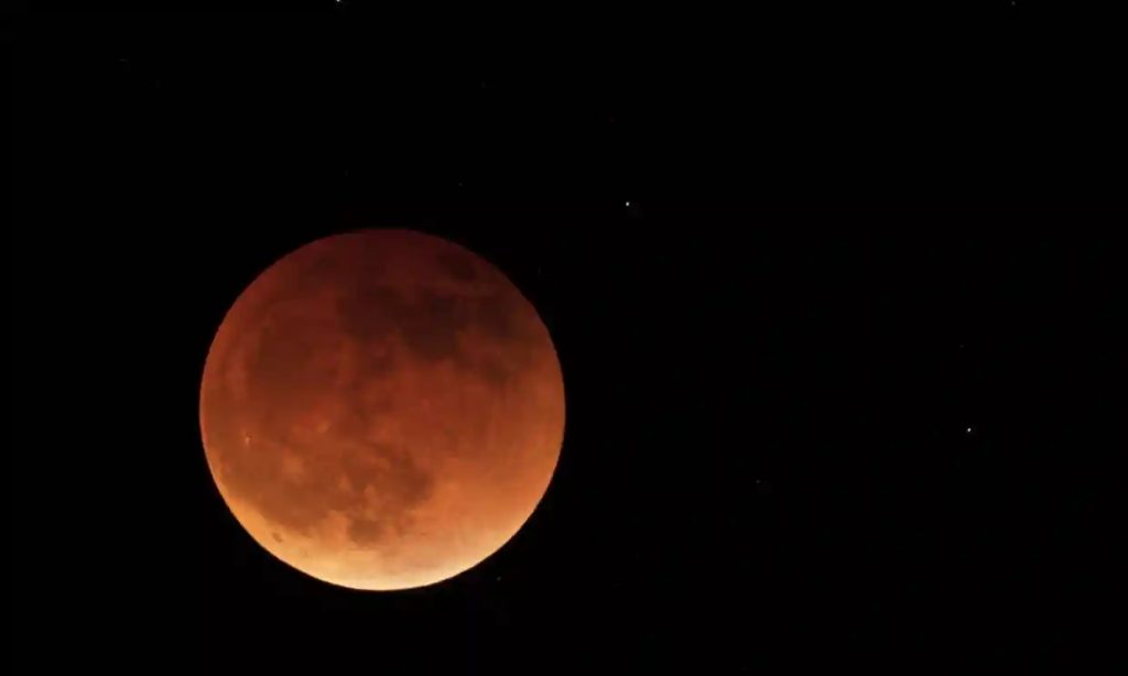 Tuesday’s will be the second total lunar eclipse this year, after one in May. Photograph: Ted S Warren/AP