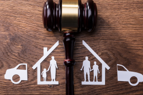 judge-mallet-between-the-split-paper-cutout-family-and-car-Doubts about Conditional Divorce in Islam
