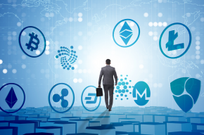 cryptocurrency-symbols-and-a-businessman-Can Muslims Invest in Cryptocurrency?