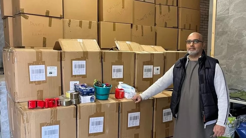 Birmingham Central Mosque has been flooded with donations to send to Turkey and Syria, Sakeeb Haq said