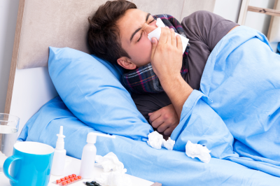Sick man with flu-Can You Take Flu-shot while Fasting?