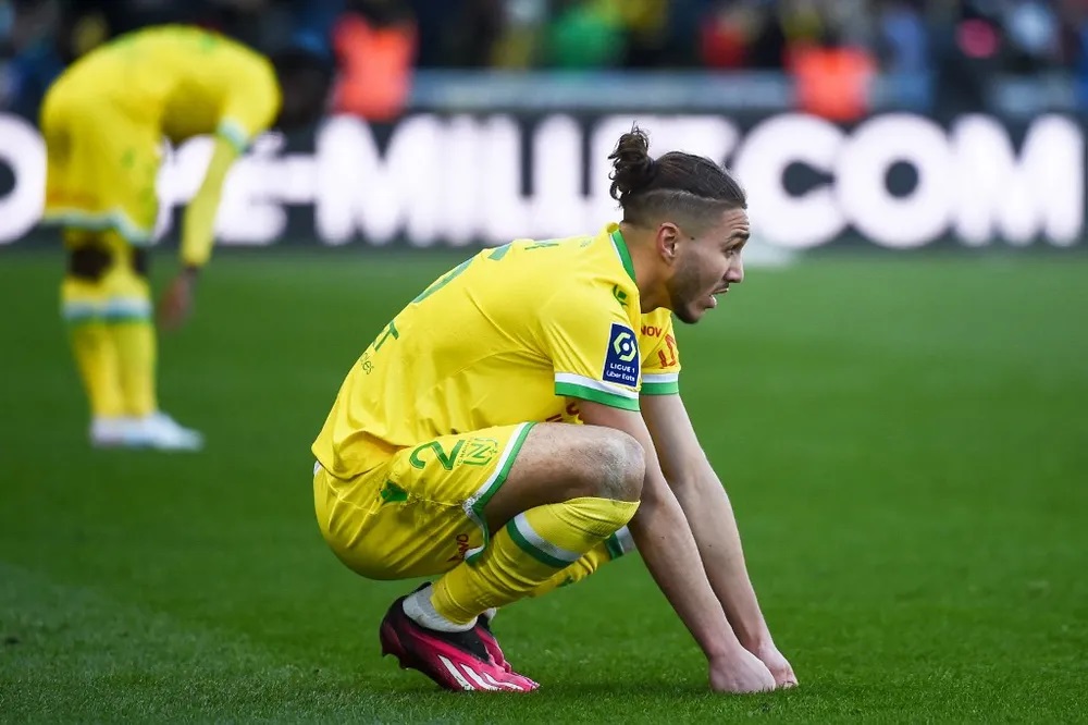 Jaouen Hadjam during a match in Nantes, western France. (AFP Photo)