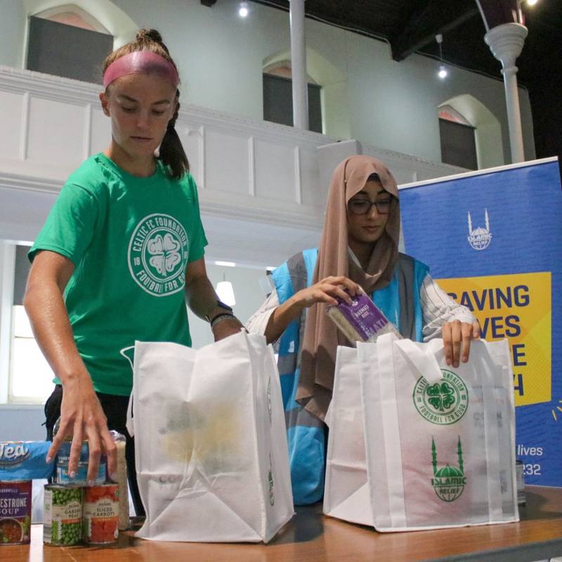Celtic FC, Islamic Relief Help Feed 1000 Individuals and Families - About Islam