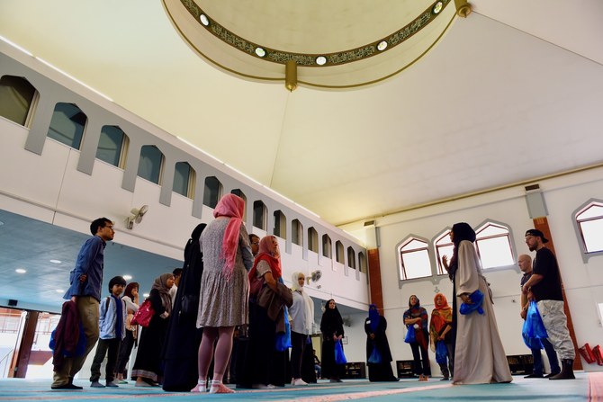 Visitors during a tour in the East London Mosque. (Abdulmukith Ahmed)
