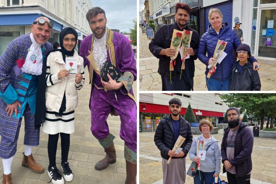 Volunteers Hand Out Roses, Sweets to People to Mark Prophet's Mawlid - About Islam