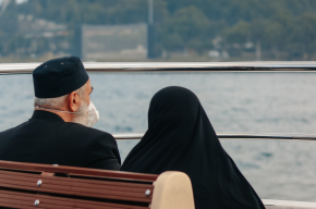 Muslim couple looking at view-Calling In-Laws Mom and Dad in Islam