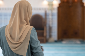 Muslim girl in a mosque