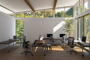 eco office workspace