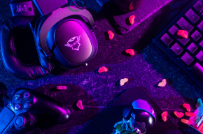 flatlay of game equipment