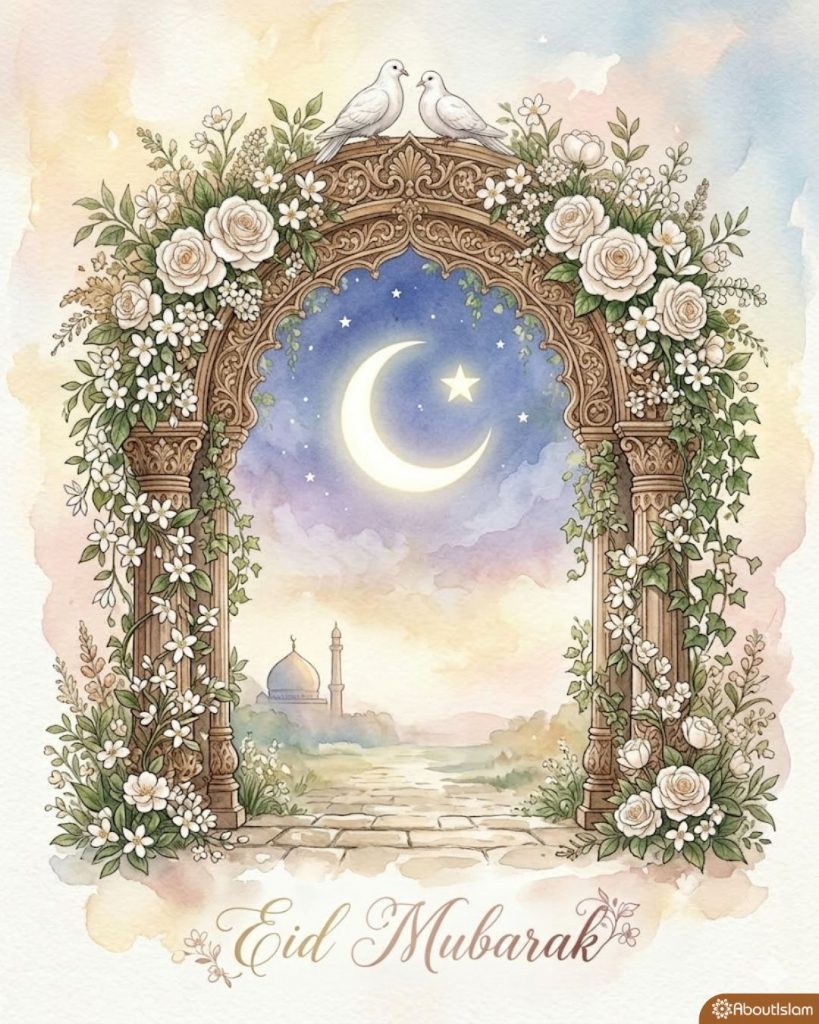 30+ Beautiful Cards for Eid Al-Fitr 1447/2026 - About Islam 30+ Beautiful Cards for Eid Al-Fitr 1447/2026 - About Islam