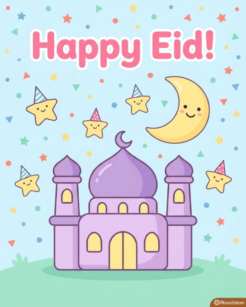 30+ Beautiful Cards for Eid Al-Fitr 1447/2026 - About Islam 30+ Beautiful Cards for Eid Al-Fitr 1447/2026 - About Islam