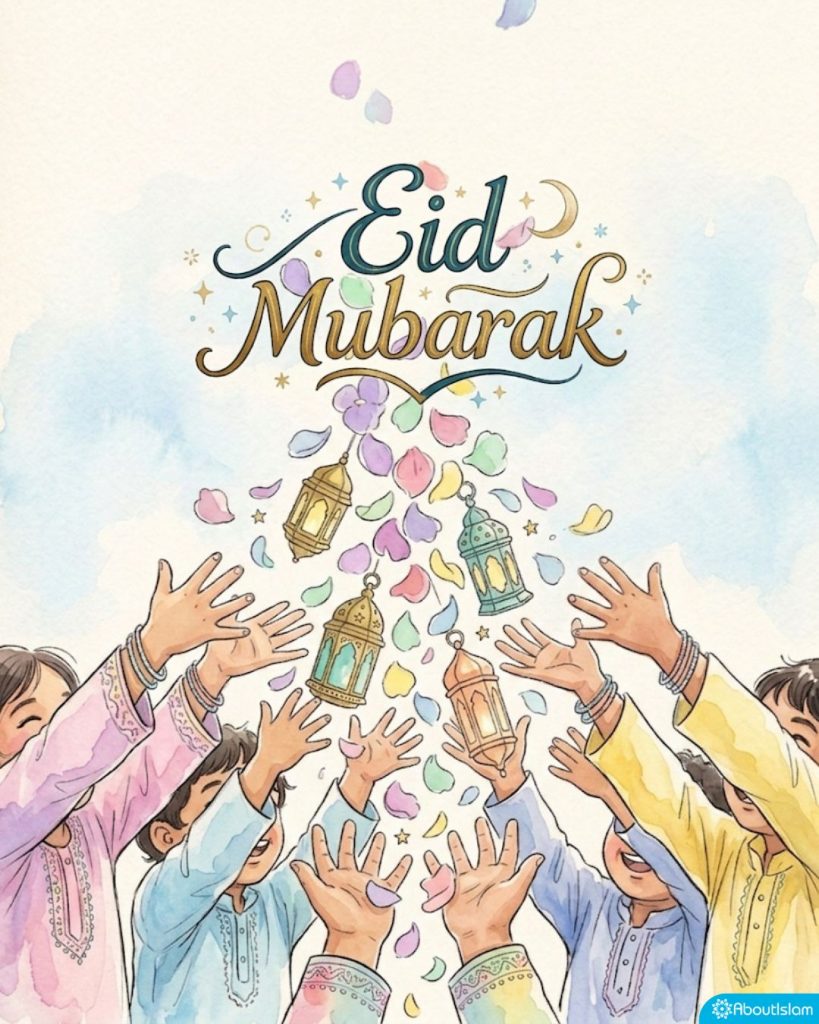 30+ Beautiful Cards for Eid Al-Fitr 1447/2026 - About Islam 30+ Beautiful Cards for Eid Al-Fitr 1447/2026 - About Islam