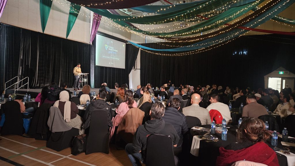 Ahmad Attia delivered a talk on the crucial role of spiritual care within healthcare at the ISNA Canada Iftar, an event held in partnership with Trillium Health Partners.