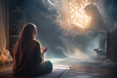 Woman praying after an Istikharah dream